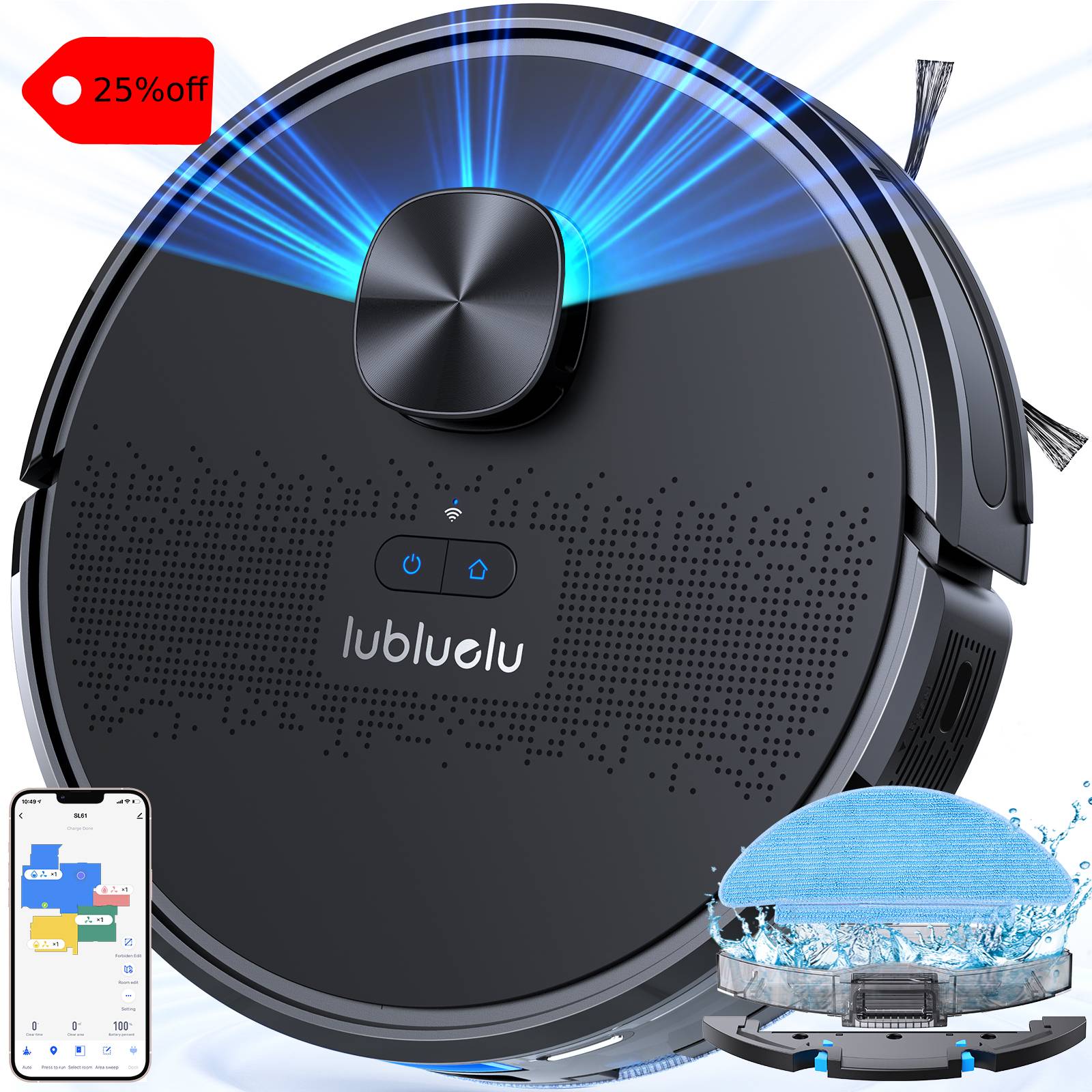 The lubluelu SL61 – LDS9.0 Lidar Navigation Robot Vacuum Cleaner
