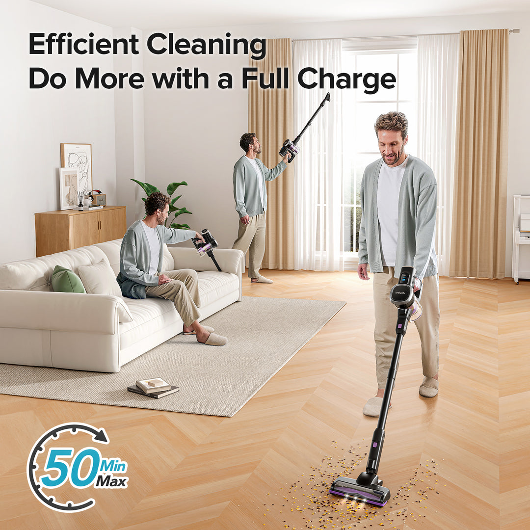 lubluelu 202 vacuum cleaner Efficient Cleaning do more with a full charge