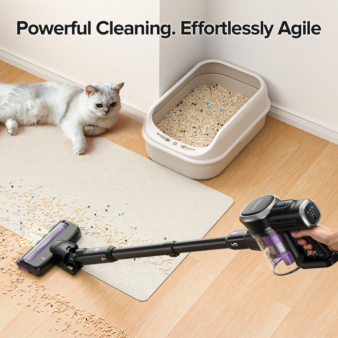 Powerful lubluelu 202 cordless vacuum designed for deep cleaning and long battery life