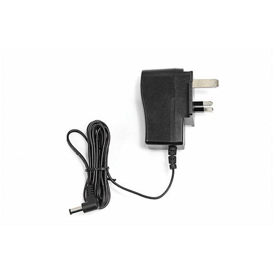 A power supply charger with a cable for a 202 vacuum cleaner. The charger has a black body with a three-pronged plug and a cylindrical connector at the end of the cable.