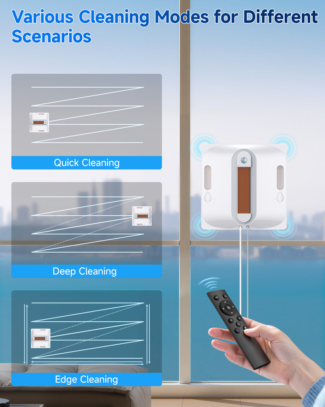 Various Cleaning modes for different Scenarios