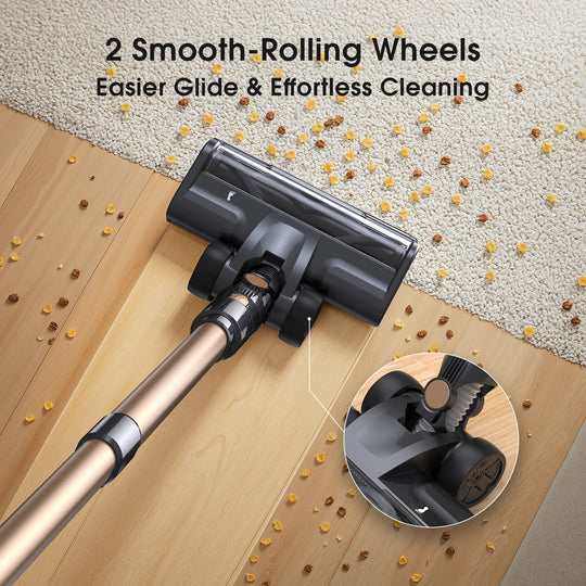 2 Smooth - Rolling Wheels Easier Glide & Effortless Cleaning