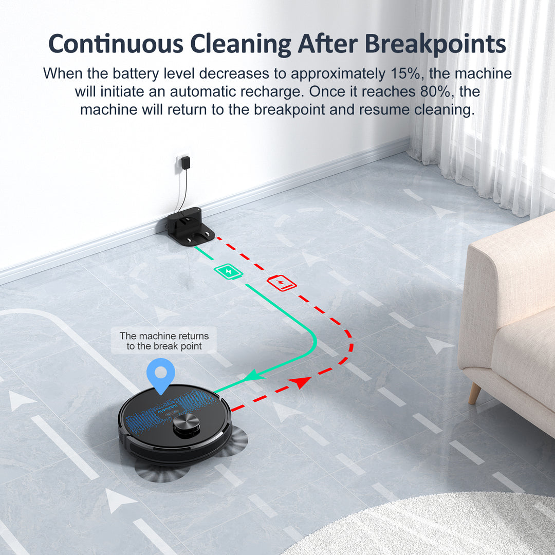 lubluelu SL60D 4000Pa LIDAR Navigation Robotic Vacuum
