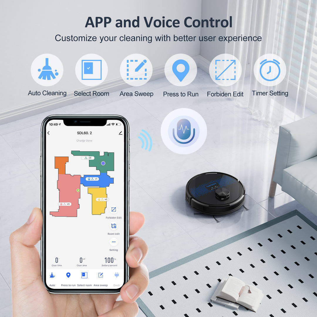 lubluelu SL60D 4000Pa LIDAR Navigation Robotic Vacuum