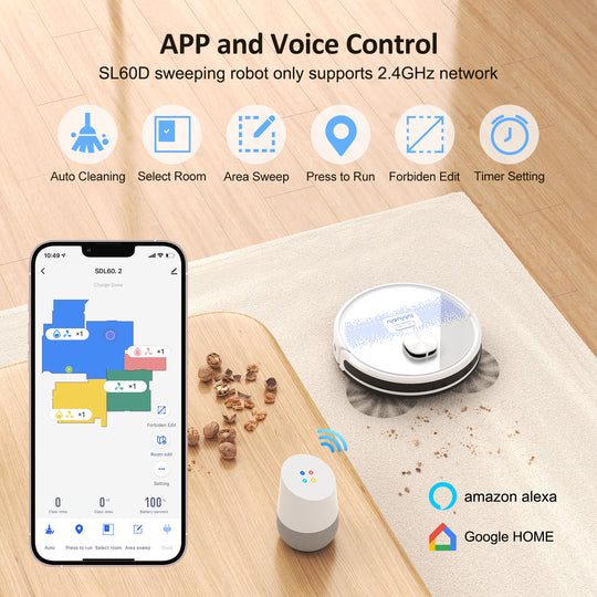 lubluelu SL60D 4000Pa LIDAR Navigation Robotic Vacuum