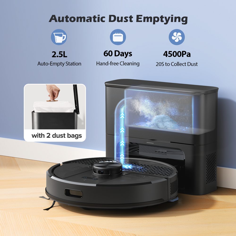 lubluelu SL68 Plus - SL68 Robot Vacuum with 2.5L Automatic Suction Station